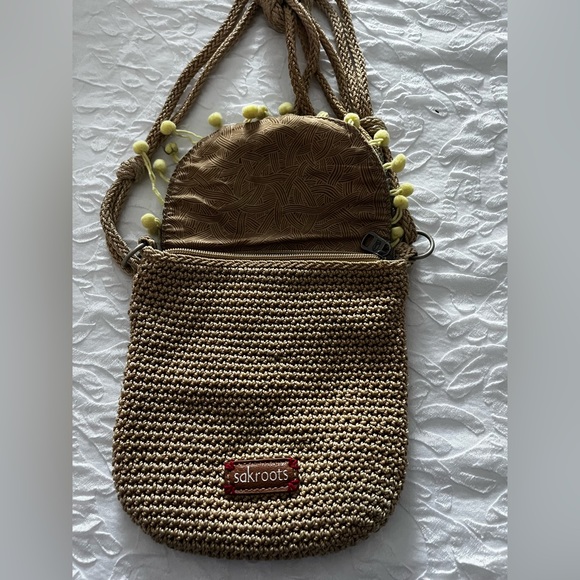 Sakroots Vegan Crossbody Crochet Boho Artsy Bag - Picture 2 of 6